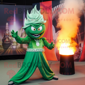 Green Fire Eater maskot...