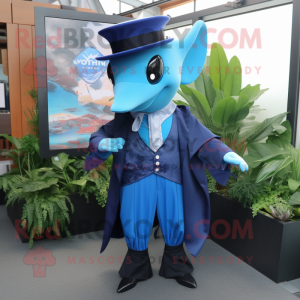 Blue Manta Ray mascotte...