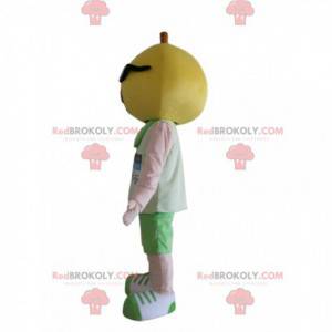 Lemon mascot with sunglasses, fruit costume - Redbrokoly.com