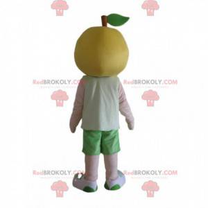 Zitronenmaskottchen mit Sonnenbrille, Obstkostüm -