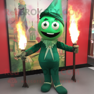 Green Fire Eater mascotte...