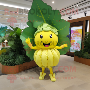 Yellow Cabbage Leaf maskot...