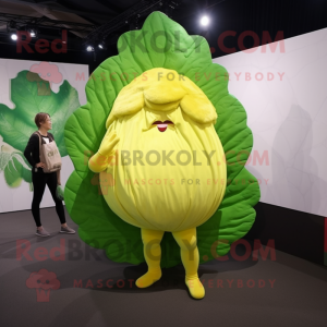 Yellow Cabbage Leaf maskot...