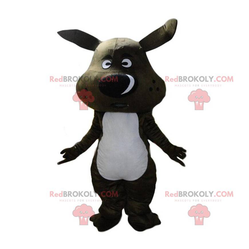 Schwarzes Ebermaskottchen, riesiges Warzenschweinkostüm -