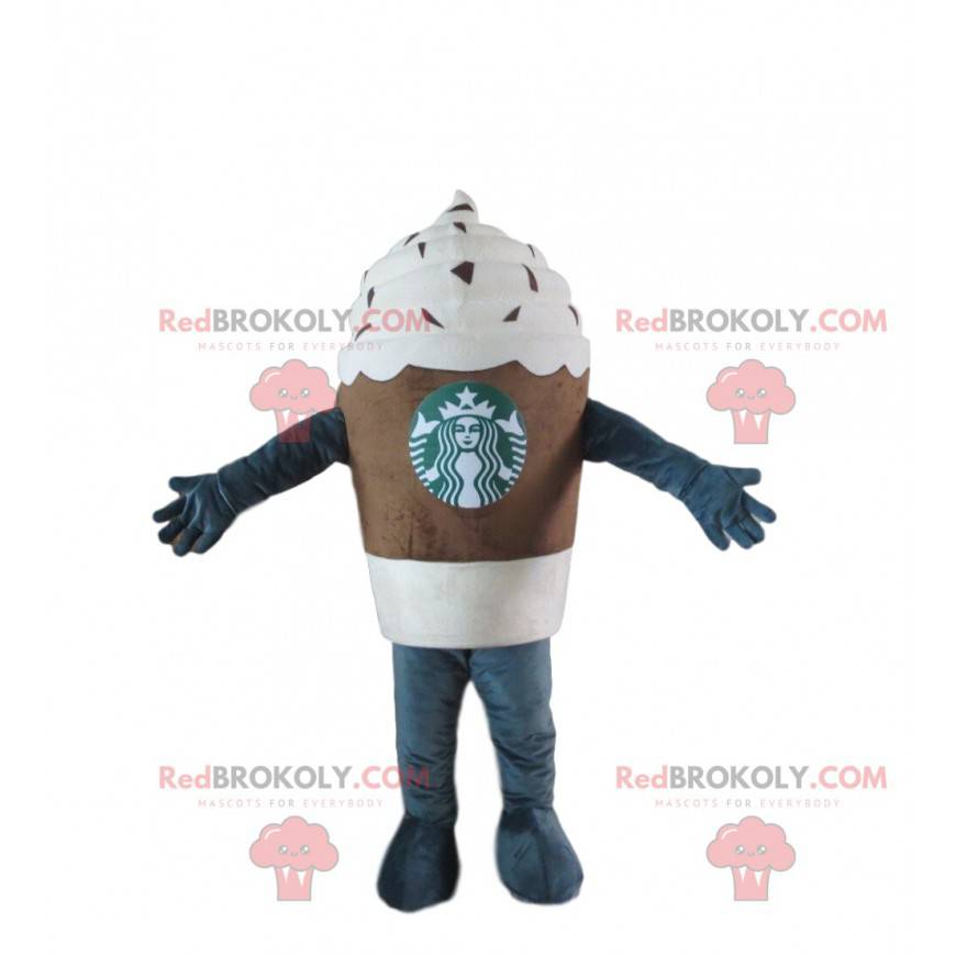 Mascote do café gelado da Starbucks, fantasia de café gelado -