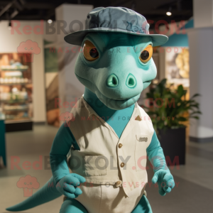 Teal Iguanodon mascotte...