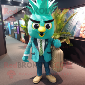 Teal Pineapple maskot...