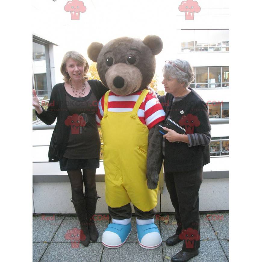Liten brunbjørn maskot berømt bjørn for barn - Redbrokoly.com