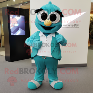 Teal Ice maskot kostym...