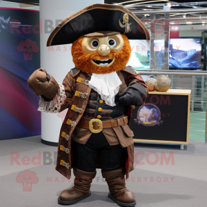 Brun Pirate maskot kostym...