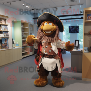 Brun piratmaskot drakt...