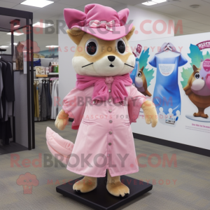 Rosa Flying Squirrel maskot...