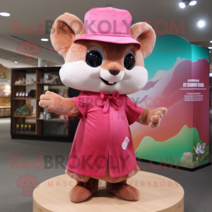 Rosa Flying Squirrel maskot...