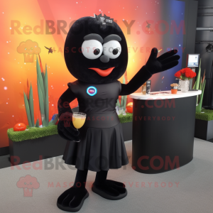 Svart armband maskot kostym...