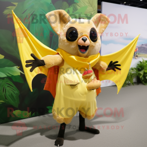 Gold Fruit Bat mascotte...