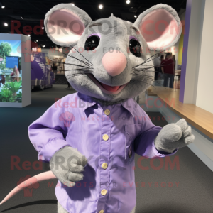 Purple Rat mascotte kostuum...