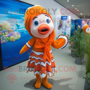 Orange Clown Fish mascotte...