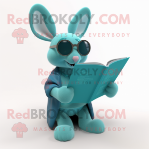 Postava maskota Teal Rabbit...