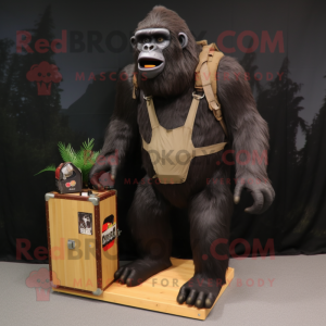  Gorilla maskot drakt...