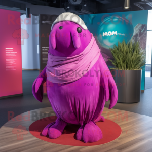 Magenta Walrus mascotte...