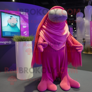 Magenta Walrus mascotte...