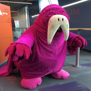 Magenta Walrus mascotte...