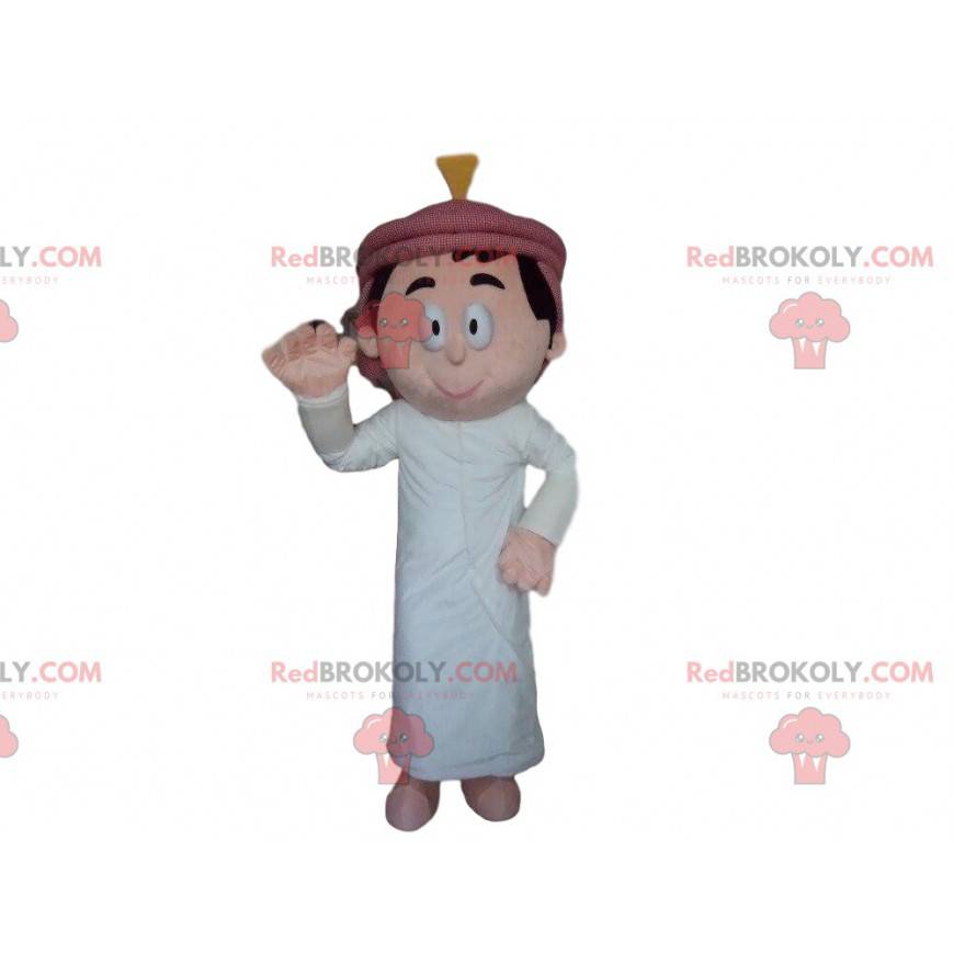 Maskot sultán, Magrebian muž, orientální kostým - Redbrokoly.com Maskot sultán, Magrebian muž, orientální kostým - Redbrokoly.com