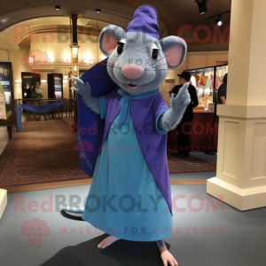 Blauw Ratatouille mascotte...