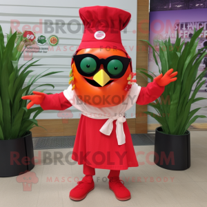 Rød Ceviche maskot kostyme...