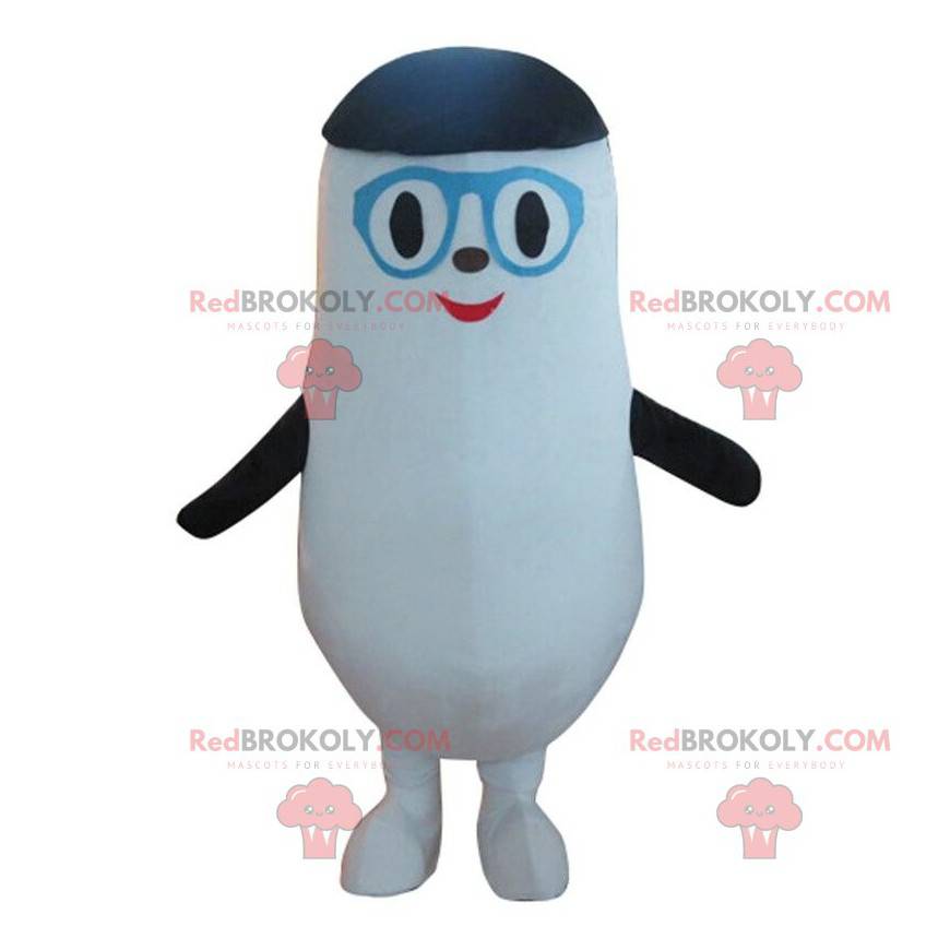 Mascota de pingüino simplista, disfraz de pingüino -