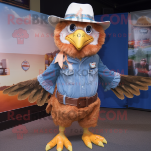 Peach Eagle maskot kostym...