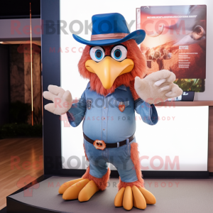 Peach Eagle maskot kostym...