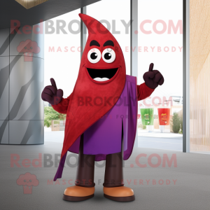 Maroon Aubergine maskot...