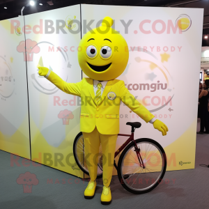 Citrongul Unicyclist maskot...