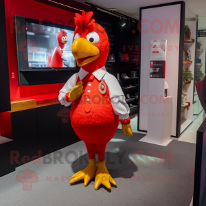 Red Chicken mascotte...