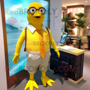 Yellow Pigeon maskot...