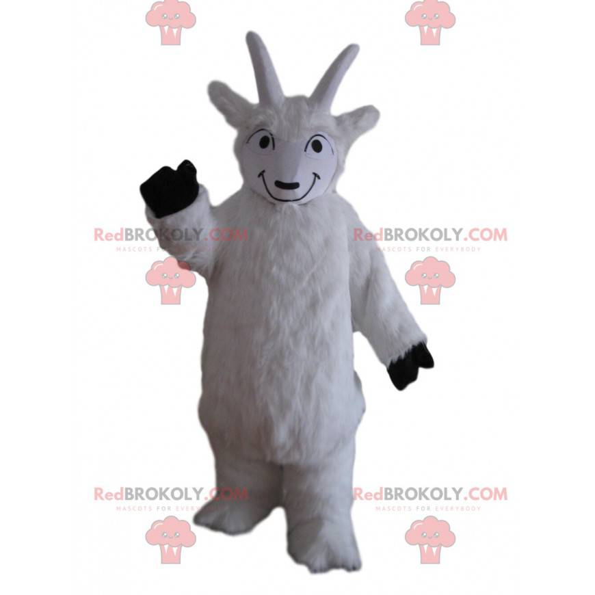 Mascote de cabra branca, fantasia de cabra, carneiro - Mascote de cabra branca, fantasia de cabra, carneiro -