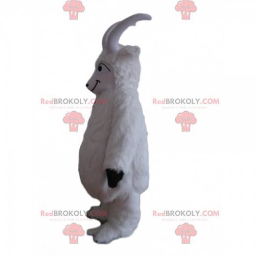 Mascotte de chèvre blanche, costume de bouc, de bélier -