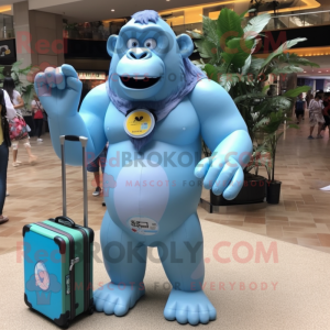 Sky Blue Gorilla mascotte...