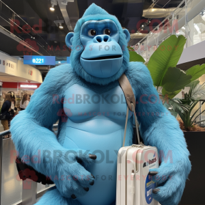 Sky Blue Gorilla mascotte...