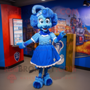 Blue Ram maskot kostume...