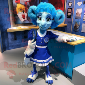 Blue Ram maskot kostume...