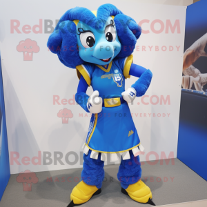 Blue Ram maskot kostume...