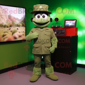 Green Army Soldier mascotte...