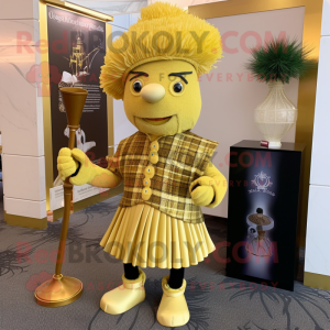 Guld sækkepibe maskot...
