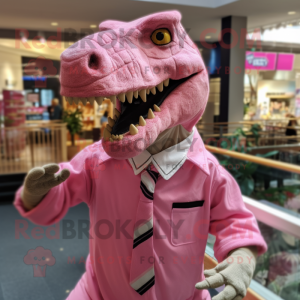 Roze Allosaurus mascotte...