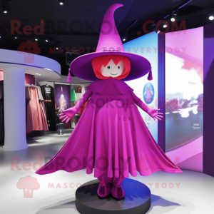 Magenta Witch S Hat maskot...