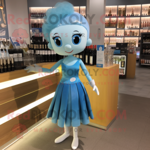 Himmelblå Champagne maskot...