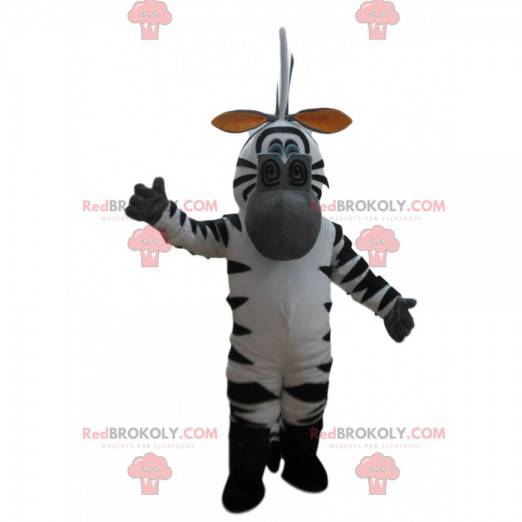 Mascot Marty, de beroemde cartoon zebra uit Madagascar -