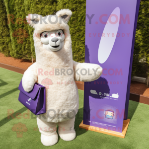 Lavendel Alpaca mascotte...